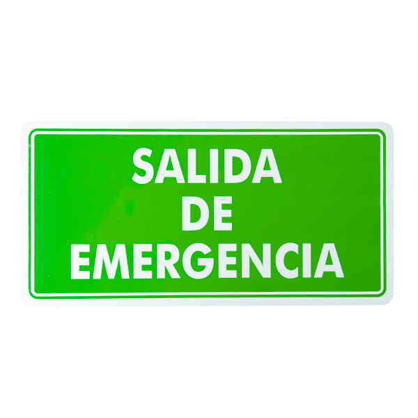 SEÑALAMIENTO ESTIRENO SALIDA DE EMERGENCIA EXTINPAR ... S00106-07 20 X 40 CM
