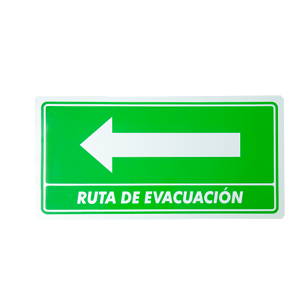 Señalamiento Ruta de Evacuación Izquierda Extinpar ... S00134-07 20 x 40 cm - 0