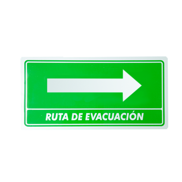 Señalamiento Ruta de Evacuación Derecha Extinpar ... S00130-07 20 x 40 cm - 0