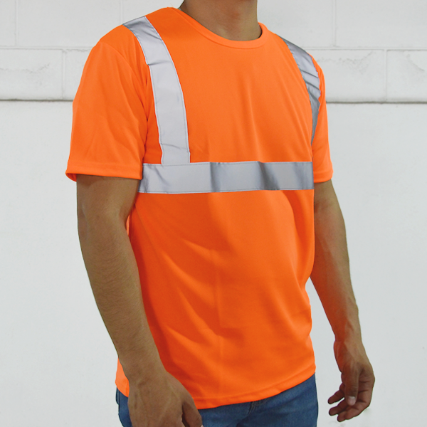 Playera Cuello Redondo Manga Corta HV Lamira Naranja AS-4408 - 2