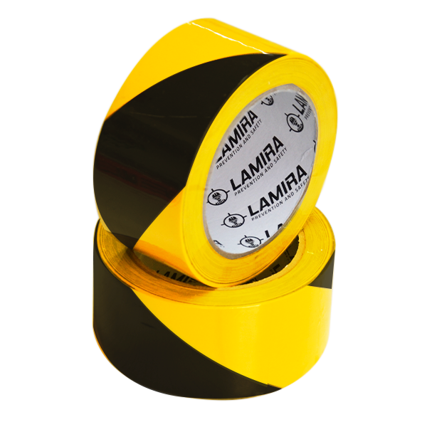 Cinta PVC Delimitadora de Áreas LAMIRA Amarillo/Negro LS-4150 2"x33m - 2