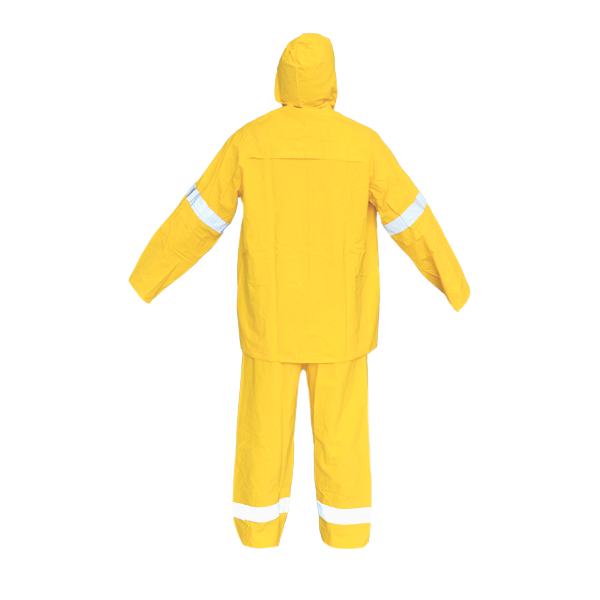 Impermeable PVC/Poliéster 2 Pieza con Reflejante LAMIRA Amarillo LS-4102 - 2