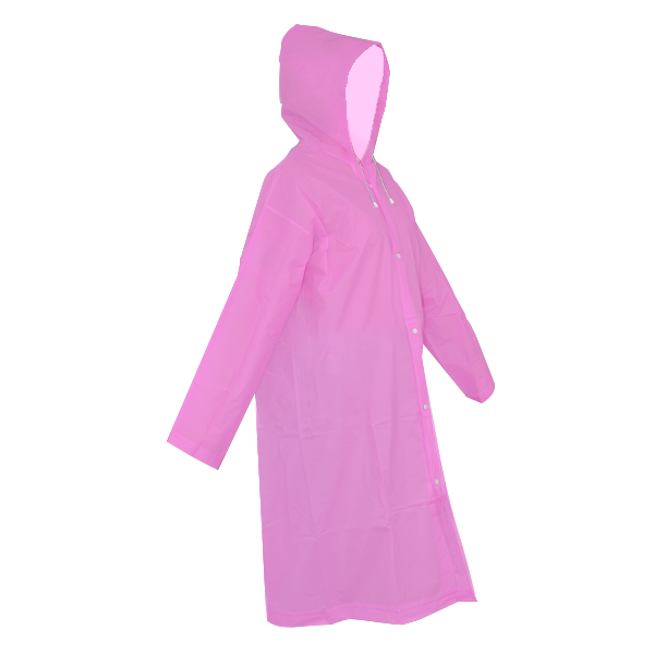 Impermeable EVA201 Gabardina Larga LAMIRA Rosa LS-4479 Unitalla - 1