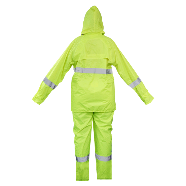 Impermeable PVC/Poliéster 2 Pieza con Reflejante Premium LAMIRA Amarillo LS-4103 - 1