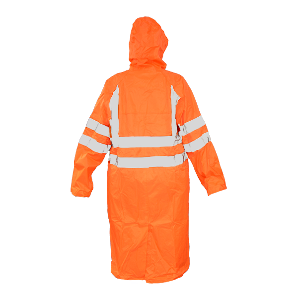 Impermeable PVC/Poliéster Gabardina con Reflejante Premium LAMIRA Naranja AS-4483 - 1