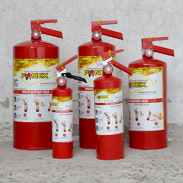 Extintor Cilindro de Lámina de PQS Rojo 2 kg - 3