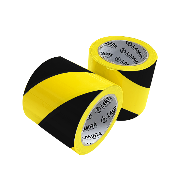 Cinta PVC Delimitadora de Áreas LAMIRA Amarillo/Negro LS-4151 4"x33m - 2