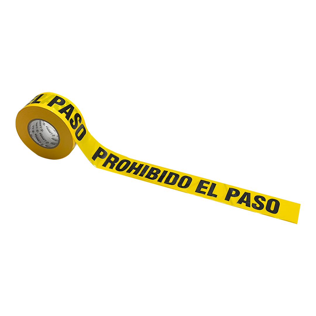 BANDA LEYENDA PROHIBIDO EL PASO AMARILLO LAMIRA 3" X 300 M