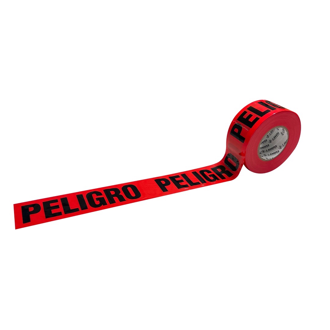 BANDA LEYENDA PELIGRO ROJO LAMIRA 3" X 300 M