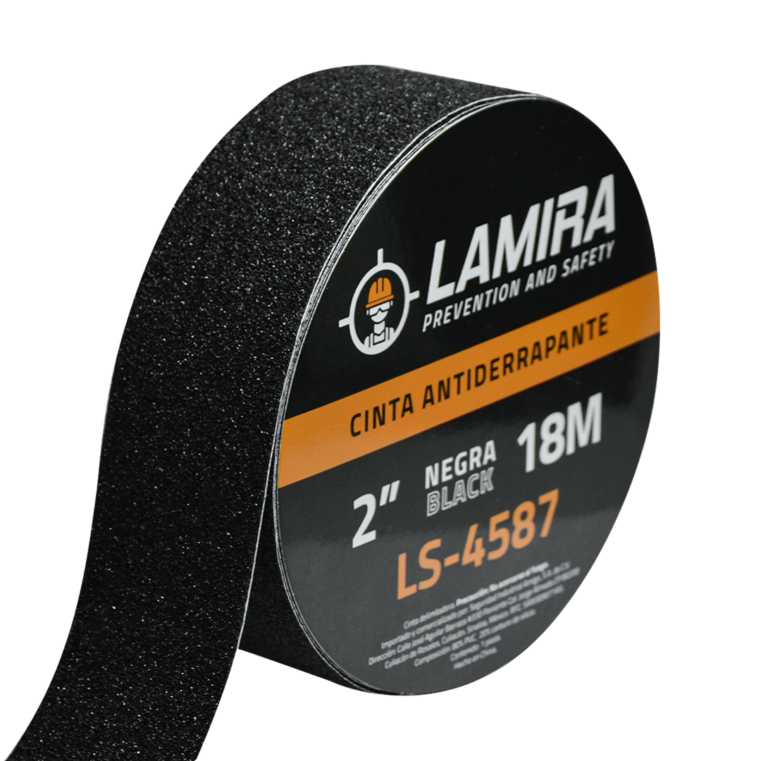 Cinta Antiderrapante 2"x18m Negro LAMIRA LS-4587 - 1