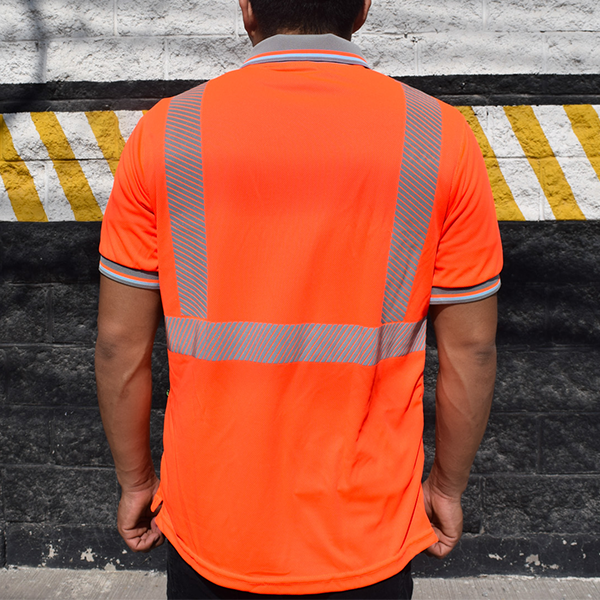 Camisa Tipo Polo con Reflejante Naranja SR-120ANCR - 3