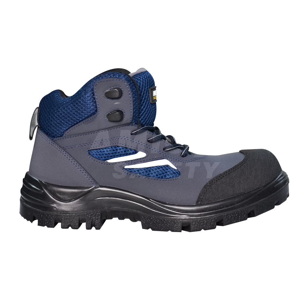 Zapato Borceguí con Casco de Composite PC - ABS Armada Gris/Azul XR50 - 0