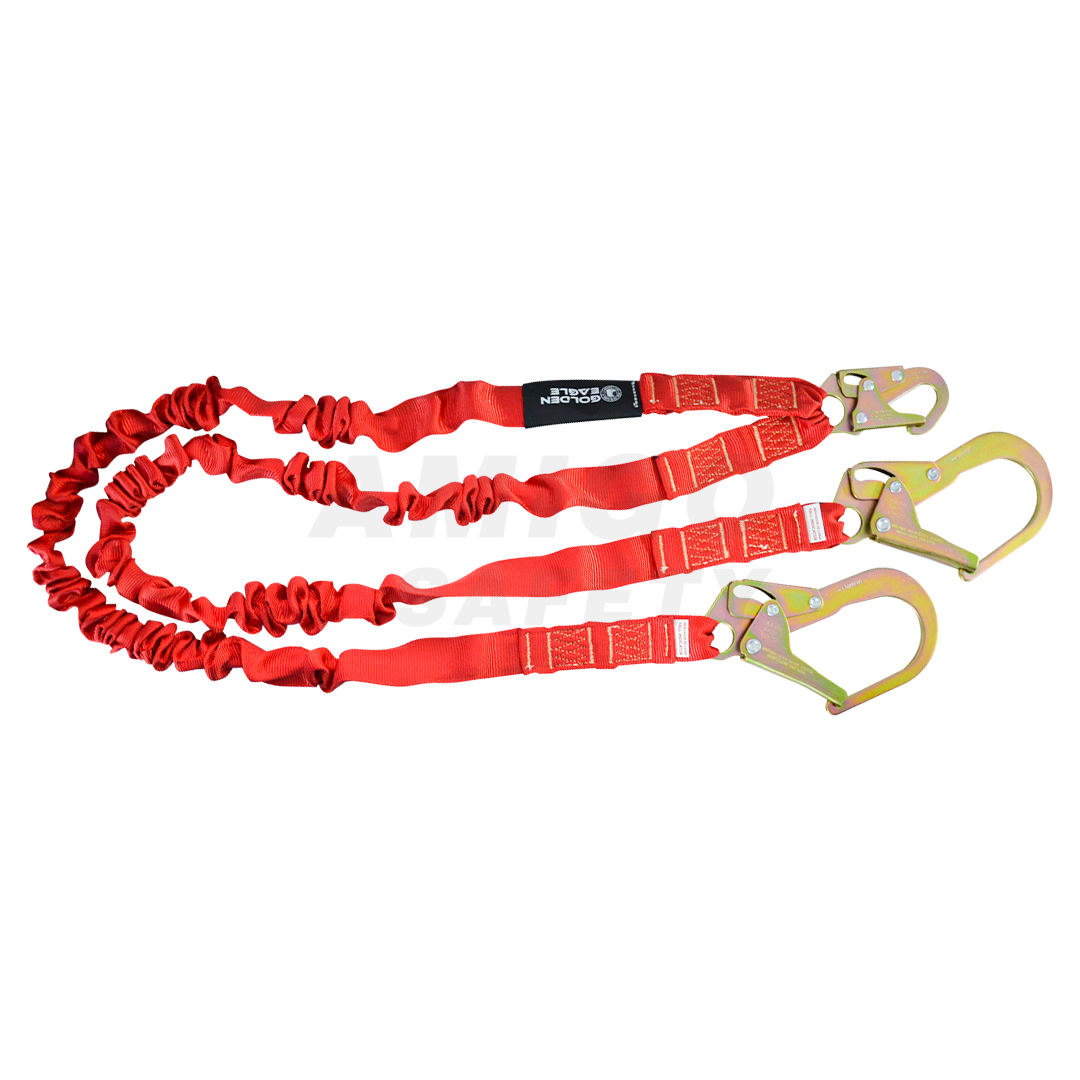 AMORTIGUADOR POLIÉSTER BANDA PLANA DOBLE GANCHO GRANDE GOLDEN EAGLE ROJO SAP-DG18 1.83 M