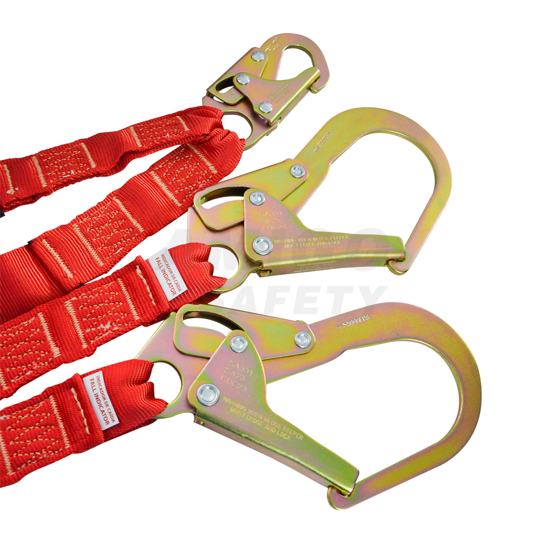 Amortiguador Poliéster Banda Plana Doble Gancho Grande Golden Eagle Rojo SAP-DG18 1.83 m - 2