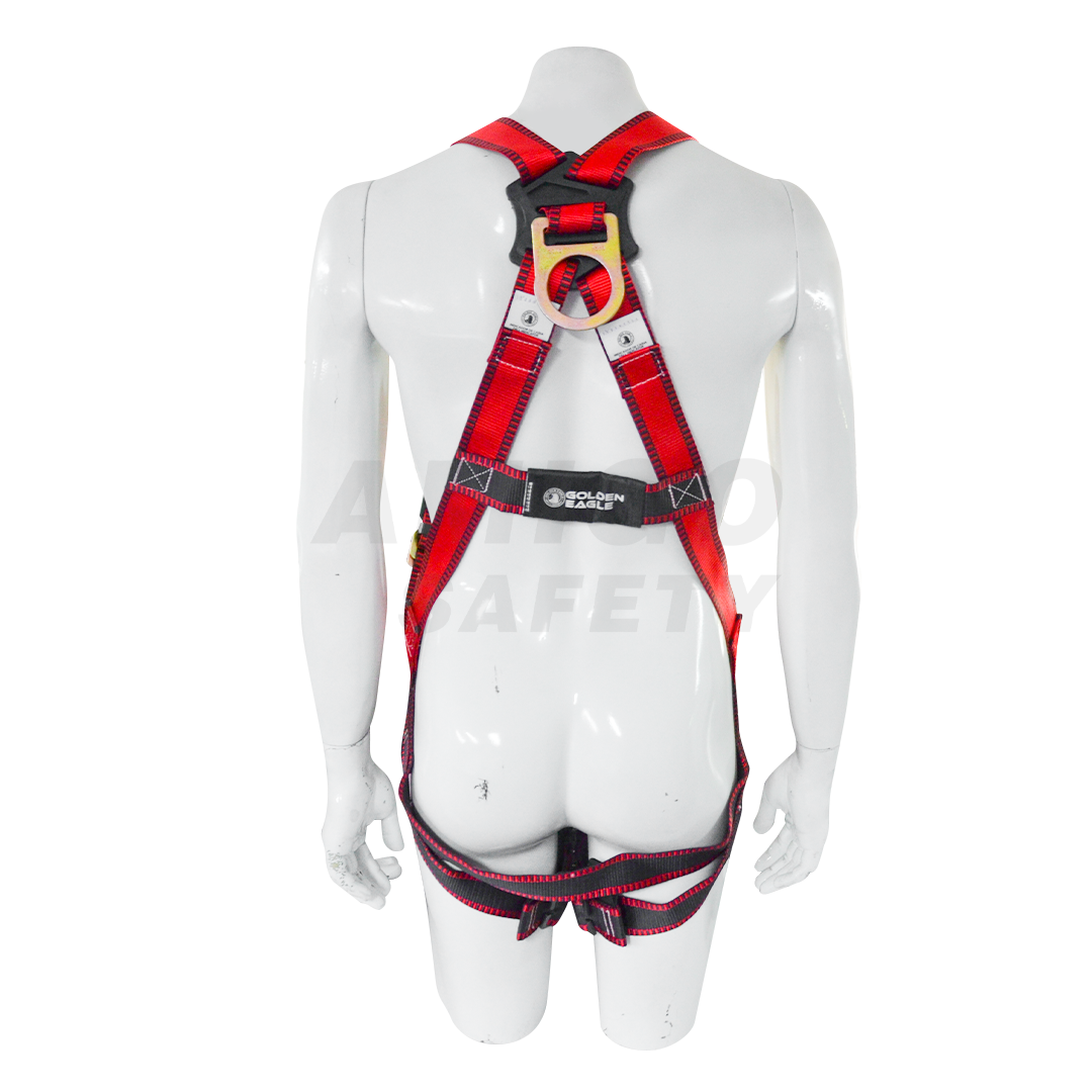 Arnés para Cuerpo Completo Estilo H con 1 Anillo D Golden Eagle Rojo PC100K - 2