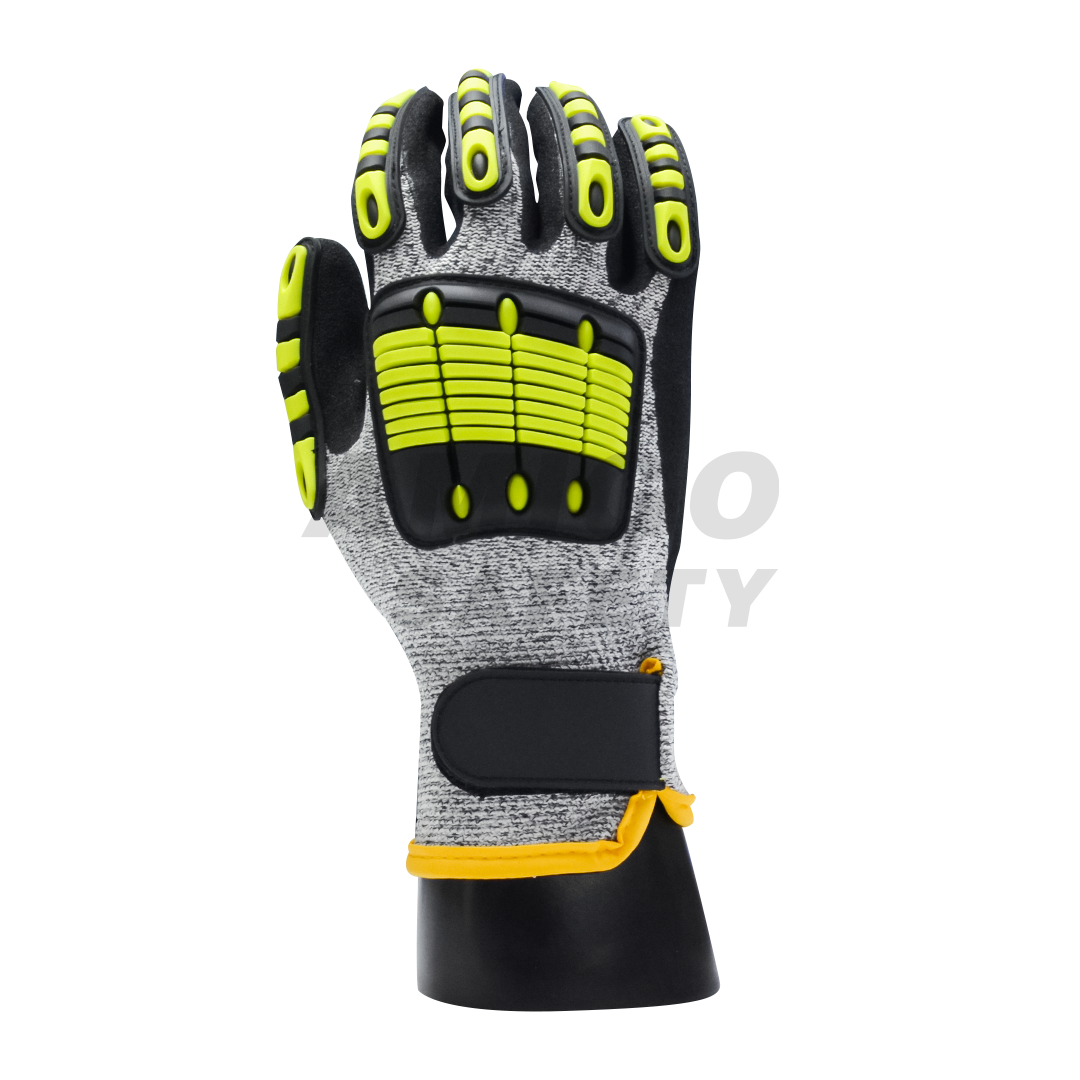 GUANTE ANTICORTE A3 HPPE RECUBIERTO DE NITRILO ARENADO ANTIMPACTO LAMIRA (PAR) LS-4603