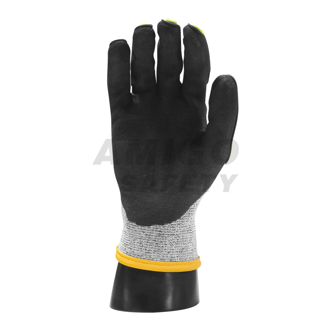 Guante Anticorte A3 HPPE Recubierto de Nitrilo Arenado Antimpacto Lamira (Par) LS-4603 - 2