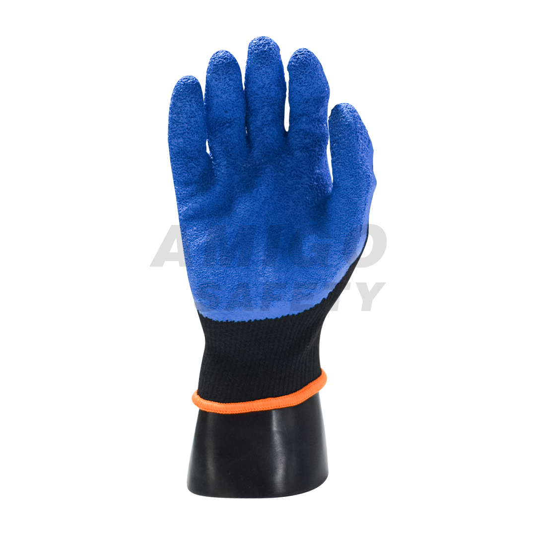 Guante Poliéster Recubierto de Látex Granulado Lamira (Par) Negro/Azul LS-4601 - 2